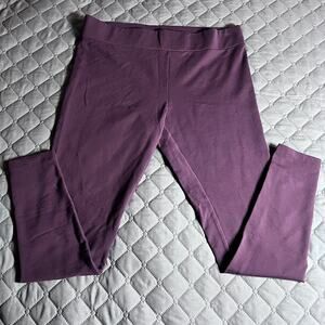 Matty M Women’s Purple Leggings Size Large Made in USA Nylon Spandex Stretch